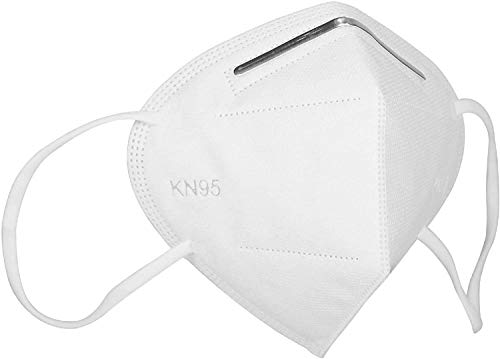 Mascarilla KN95 5 capas 10 unidades blancas con clip para nariz