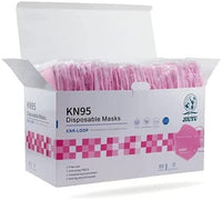 Cubrebocas KN 95 Rosa Jiuyu de 5 Capas 50 Pzas