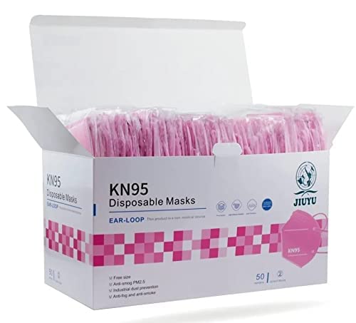 DIMA Cubrebocas Mascarilla KN95 Rosa con Protecci?n Molecular Plus y Certificaci?n FDA (NIOSH) contra Part?culas (50 Piezas)